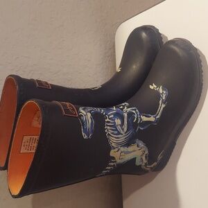 Joules Boys Dinosaur Skelton Rain Boots Size 1